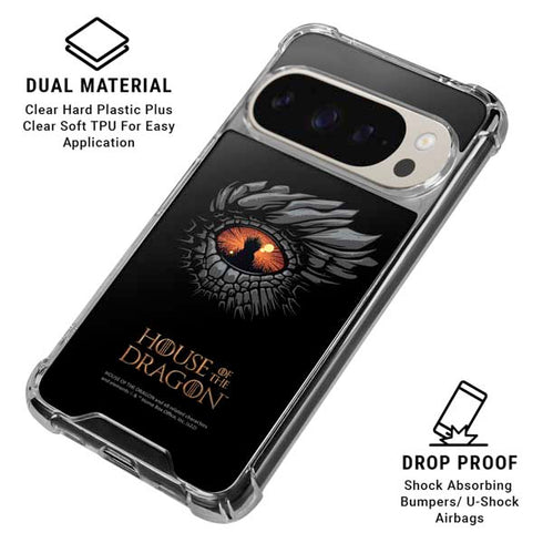 HBO House of the Dragon Burning Dragon Pixel 9/9 Pro Clear Case